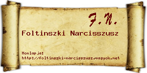 Foltinszki Narcisszusz névjegykártya